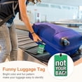 thumbnail image 4 of Luggage Tag (Not Your Bag), Funny Travel Baggage Bag Tag Suitcase Identifier Label for Women Men Green, 4 of 6