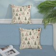 thumbnail image 3 of Christmas Pillow Covers 18x18 Set of 2, Cute Christmas Decor Linen Pillowcase Geometric Colorful Christmas Tree Throw Pillows Winter Holiday Farmhouse Decorations Cushion Covers for Couch Home Outdoor, 3 of 6