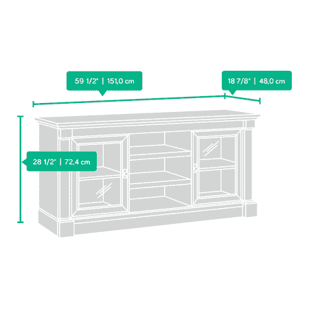 Sauder - Palladia Collection TV Cabinet for Most Flat-Panel TVs Up to 60" - Vintage Oak