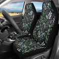 thumbnail image 2 of ZIATUBLE Green Plants Flower Car Seat Covers Sets 2 Piece Auto Front Seat Cover Protectors for Trucks Van SUV Breathable Bucket Seat Cover Front Seats Only Car Accessories for Interior Decor, 2 of 7