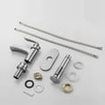 thumbnail image 4 of Bathroom Faucet 7.3" Height with Pop Up Drain Single Handle Waterfall Spout Stainless Steel Brushed, 4 of 6