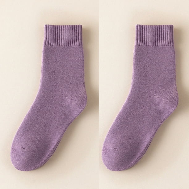 Calcetines de invierno para mujer, calcetines de tubo medio con forro polar para mayor calidez y protección contra el frío, calcetines de forro polar, calcetines de algodón para mujer