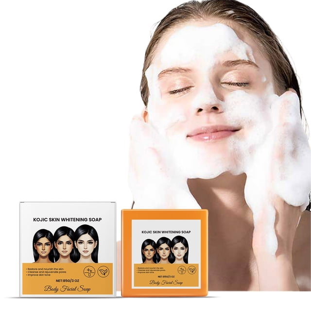 Jabón de ácido kójico para rostro y cuerpo, reduce el acné y aclara la piel, jabón orgánico artesanal - 85 g / 3 oz