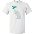 thumbnail image 3 of Inktastic Ovarian Cancer Pcos Teal Ribbon Awareness T-Shirt, 3 of 5
