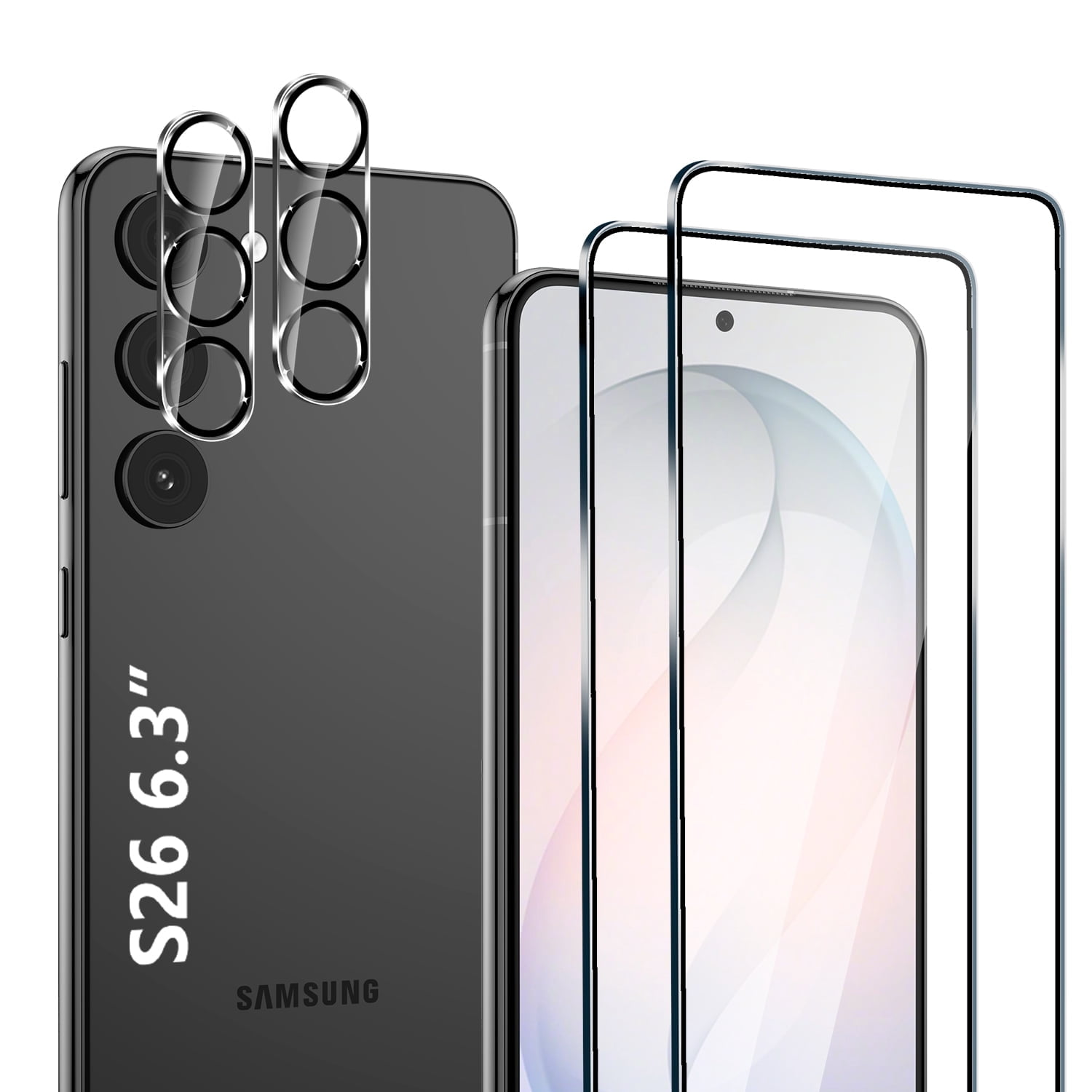 Zengdainm 2-Pack Samsung Galaxy S26 Screen Protector, Tempered Glass for S26, Sensitive Touch & Fingerprint Unlock, Anti-Scratch Case Friendly Bubble Free Easy Install
