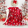 thumbnail image 2 of Sherpa Christmas Throw Blanket, Fuzzy Fluffy Soft Cozy Blanket, Fleece Flannel Plush Microfiber Blanket for Couch Bed Sofa (50" X 60", Red Snowman), 2 of 7