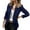 Navy, variant on Oversized Blazer Womens Elegant Ol Solid Color Lapel V Neck Button Cardigan Suit Jacket Oversized Blazers for Women 80S Blazer for Women Business Casual Bright Colors