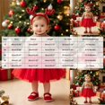 thumbnail image 4 of Toddler Girls Christmas Tulle Dress Turtleneck Long Sleeve Knitting Tops Layered Lace Skirt with Reindeer Antler Headband Set, 4 of 4