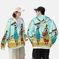 thumbnail image 4 of Balery African Women Sudadera ligera de manga larga con capucha y protección solar UPF 50+ para hombre y mujer, ideal para pesca y running-3X-Large, 4 of 7