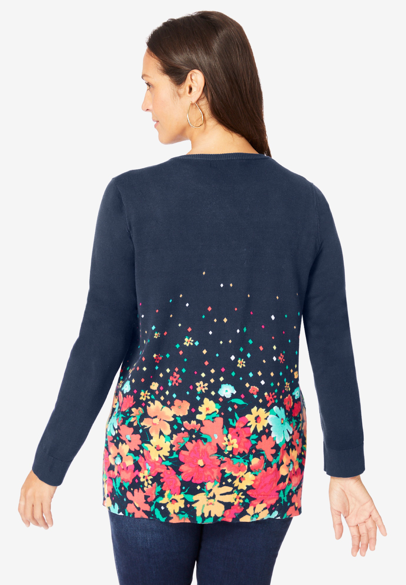 Jessica London Women's Plus Size Fine Gauge Cardigan Sweater - image 3 of 6