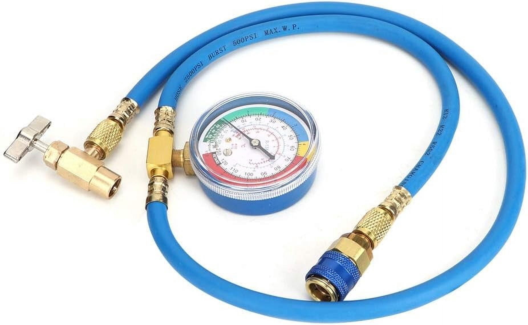 DJH--R600A Recharge Kit, R134A Recharge Measuring Hose Can Tap Gauge Refrigerant Charging Pipe Air conditioning pipes and connectors-1