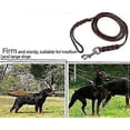 thumbnail image 3 of Brown Leather Dog Leash 7/6/5 Feet Belt Rope Leather Pet Running Walking (1.6M), 3 of 5