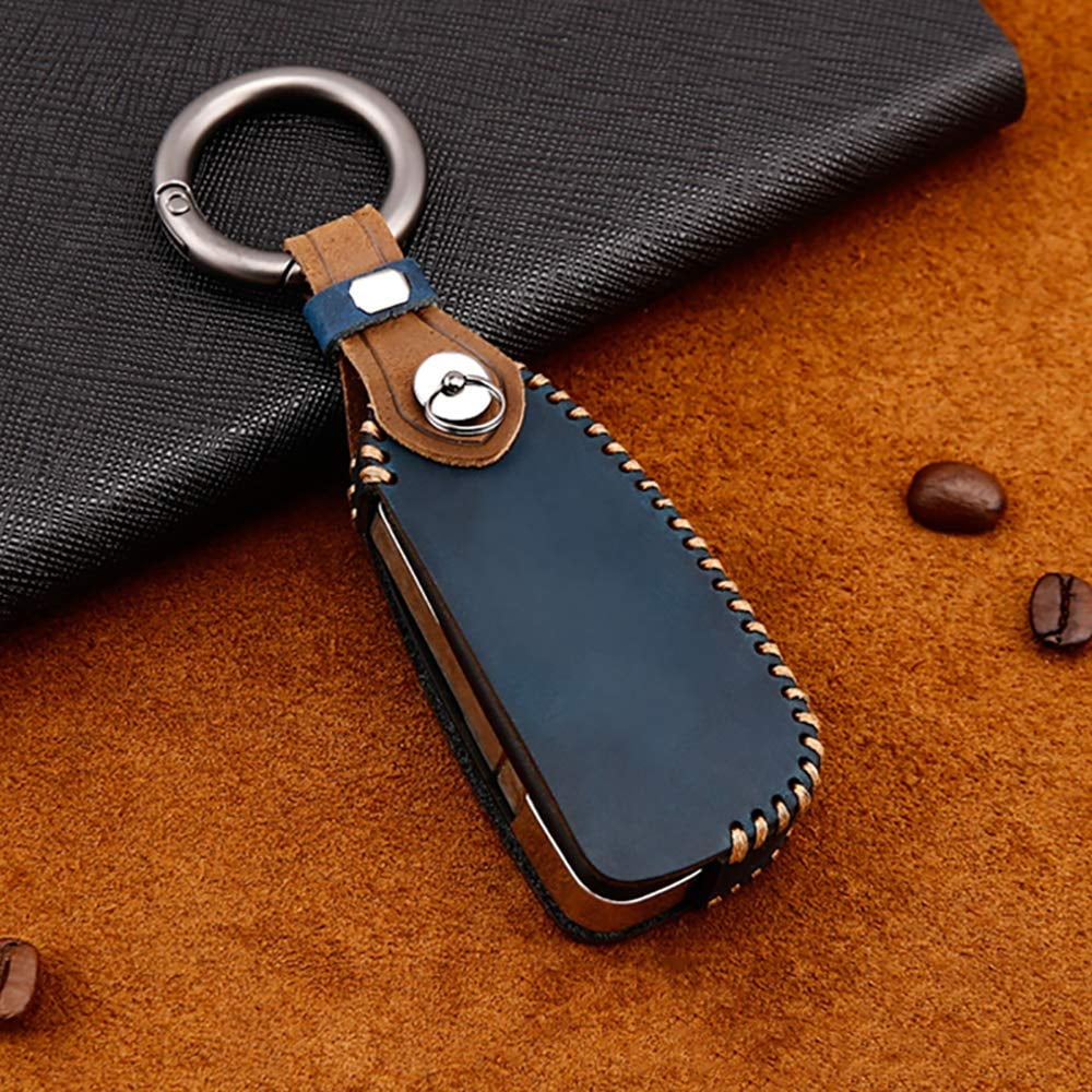 Compatible with Audi A1 A3 Q3 Q7 R8 A6L TT  for Audi Key Fob Case,Leather Full Cover Compatible with A1 A3 Q3 R8 Flip