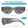 thumbnail image 2 of Gafas de seguridad WFEANG transparentes, 100 pares, resistentes a los arañazos, 2 of 7