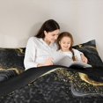 thumbnail image 5 of Homewish Marble Texture Road Queen Comforter Set,Chic Glitter Print Bedding Sets,Gold Black Bedding Comforter Set For Girls Kids,Super Cozy Room Decor Reversible,3-Piece, 5 of 8