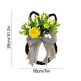 thumbnail image 3 of Cheapark Easter Bunny Shape Wreath with Eggs Bow for Front Door Hanging Spring Festival Home Decoration, 3 of 6