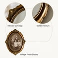 thumbnail image 5 of Gold Vintage Oval Wall Mirror Decor Ornate Gold Frame Mirror for Living Room Bedroom Entryway Office Gallery Wall Display, 5 of 6