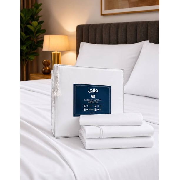 Juego de Sabanas Premium Tacto Egipcio 1800 hilos, Laila Comfort