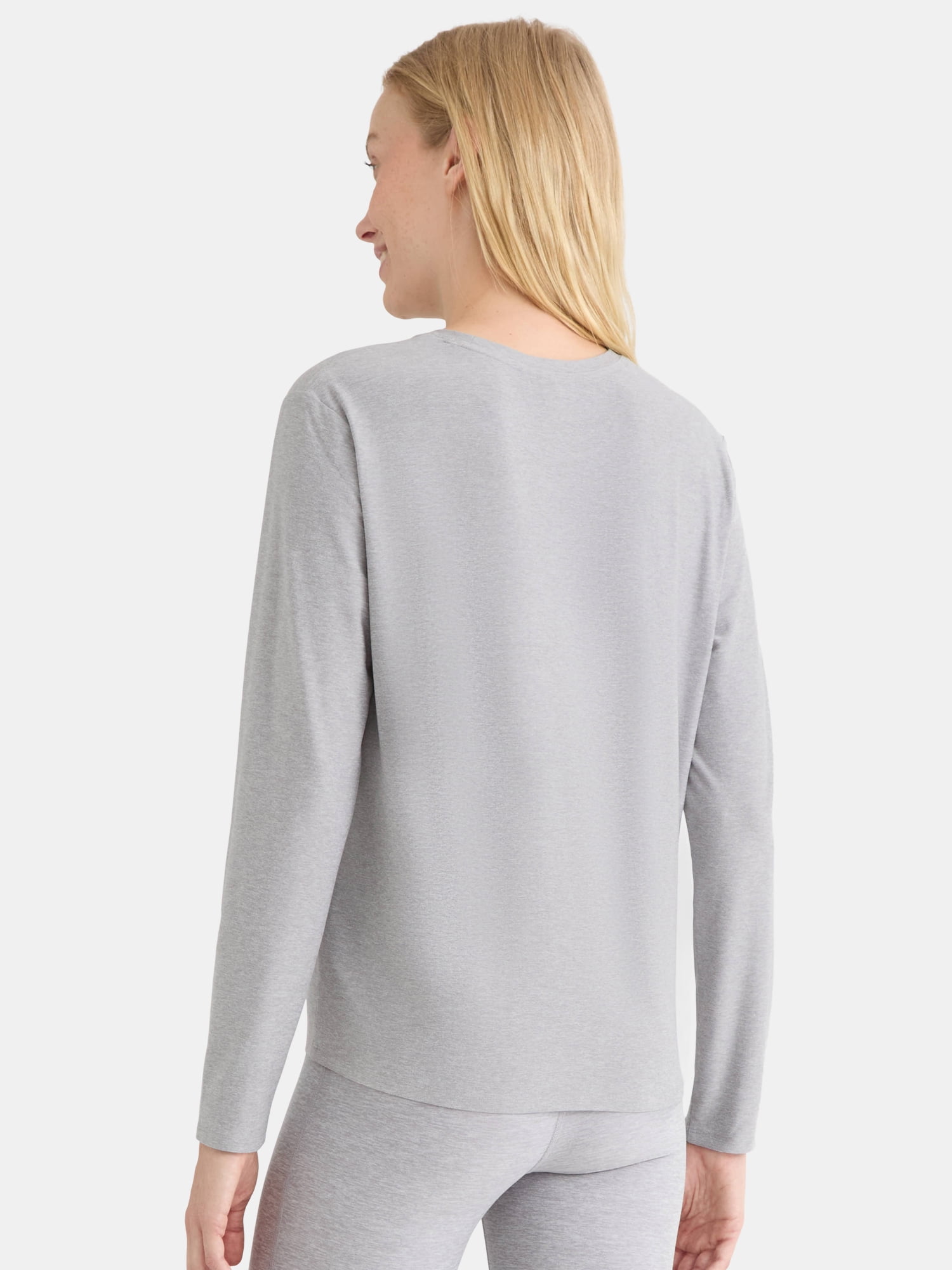 Athletic Works Women's and Women's ButterCore Tee with Long Sleeves, Sizes XS-4X