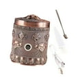 thumbnail image 4 of Quemador de incienso de aleación, adorno para centro de mesa con apagado automático, regalo de inauguración de la casa Rojo cobrizo, 4 of 9