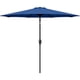 thumbnail image 1 of Sombrilla de patio Simple Deluxe de 2,7 m para exteriores con inclinación y manivela, color azul, 1 of 6