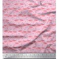 thumbnail image 1 of Soimoi Moss Georgette Fabric Grass & Flamingo Bird Print Sewing Fabric Yard 42 Inch Wide, 1 of 1