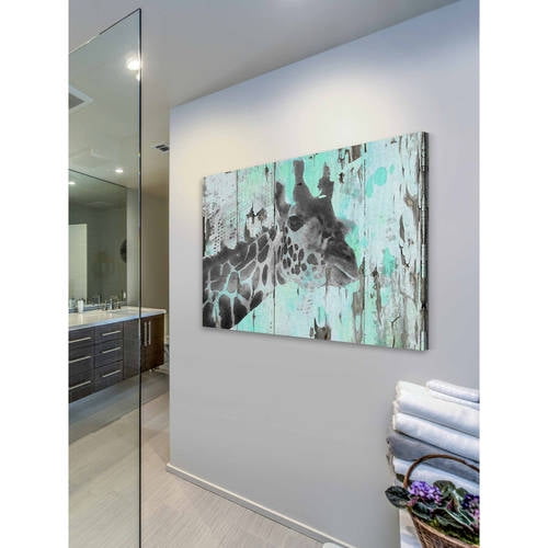 Inquisitive Giraffe Painting Print on Wrapped Canvas