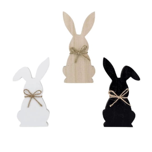 Easter Bunny Figurine Cute Rabbit Home Desktop Ornament for Holiday Tabletop Display and Giving