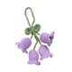 thumbnail image 2 of Colgantes para bolsos, campanillas de viento tejidas a ganchillo, regalos de flores, colgantes creativos, adornos para mujeres Violeta, 2 of 9