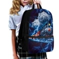 thumbnail image 3 of Yuyamidu Lightning Train School Bag for Kids, Large Capacity Casual Daypack with Multiple Pockets for Elementary Students Travel Daily Use, 3 of 6