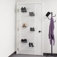 thumbnail image 1 of 12 Tier Non-Slip Over the Door Steel 36 Pair Shoe Rack, White, 1 of 3