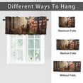thumbnail image 6 of Deer Rod Pocket Thermal Insulated Curtain Valance Rustic Antler Old Forest Retro American Flag Privacy Window Valances for Living Room Kitchen 54 by 18 in, 1 Panel, 6 of 6