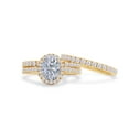 thumbnail image 4 of 2.50CT Moissanite Diamond Three-in-One Oval Halo Eternity Wedding Ring Set 10K Solid Yellow Gold-11.5, 4 of 6