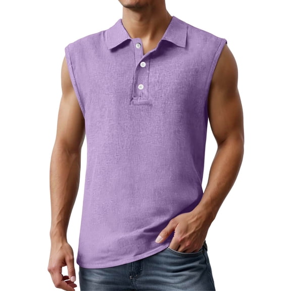 Men's Casual Sleeveless T-Shirt Breathable Comfortable Summer Wear Stylish Vest Top for Outdoor Activities