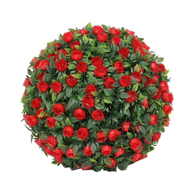 Planta de simulación, bola de topiario colgante de flores, 7,8 pulgadas, bricolaje, paisajismo, material de PE multiusos, decoración para balcón, boda Estilo B BLESIY bola verde