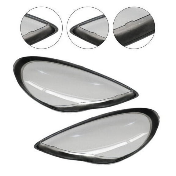 Left Right Headlight Lens Covers Pair For Porsche Panamera 2010 2011 2012 2013