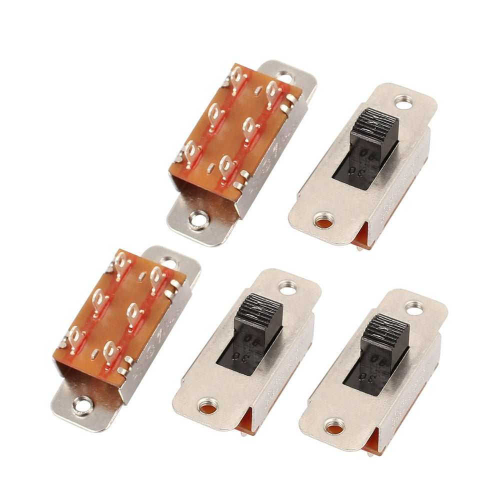 5pcs 250V/1.5A 125V/3A 6 Terminal DPDT 2 Position Latching Toggle