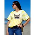 thumbnail image 2 of Watercolor Raccoon Face Tie Dye Cyclone Women -Image by Shutterstock, Female Small, 2 of 3