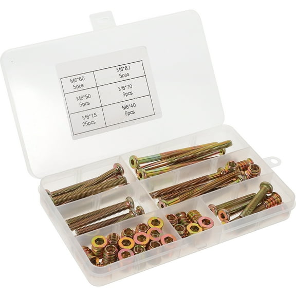 Furniture Screws Bolts Wood Threaded Insert Inserts Nuts Suite Iron Color Steel