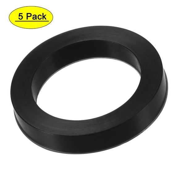 Uxcell 1" DN25 Nitrile Rubber Flat Washer Quick Connector Gasket Black 5 Count
