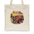 thumbnail image 2 of Be My Valentine's Australian Shepherd Truck Full of Love Flower Balloon Canvas Tote Bag Aussie Dog Lover Gifts Reusable Shopping Grocery Bag - 02029, 2 of 5