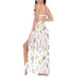 thumbnail image 3 of Women Sarong Wraps Cute Birds and Leaves Swimsuit Beach Pareo Bikini Coverups Skirt L, 3 of 7