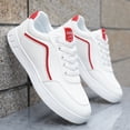 thumbnail image 5 of Zapatos deportivos de talla grande para hombre, zapatos informales de cuero de alta calidad, cómodos zapatos planos blancos clásicos para hombre, zapatillas de tenis para exteriores, 5 of 5