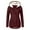 L-Wine, variant on Kcodviy Women's Solid Color Long Winter Hooded Lace Up Wool Jacket for Women Winter Jacket Pocket Long Sleeve Oversized Thigh Length Coat