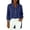 Blue, variant on Hfnxid Fall Tops for Women Dressy Loose Fit 3/4 Length Sleeve Shirts Casual Button V Neck Blouses Fashion High Low Hem Tshirts Army Green XXL