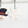 thumbnail image 6 of Cheers.US 12 Pcs/Set Christmas Decorative Shower Curtain Hooks, Snowman Grow Ornament Snowman, Snowflake, Christmas Tree Resin Curtain Rings, Xmas Bathroom Decor Shower Rings Rustproof, 6 of 7