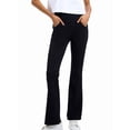 thumbnail image 3 of Leggings de Yoga de Mezclilla Ajustados con Bolsillos y Cintura Alta para Mujer Negro XXL, 3 of 7