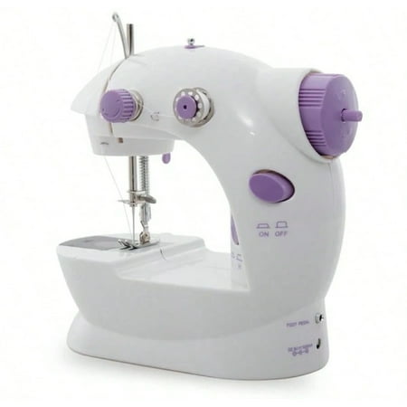Sewing Machine, Portable Mini Multi-Functional Electric Tailoring Machine Hand-Locking Artifact For Beginners, Handheld Sewing Machine With Upgraded(White And Purple)