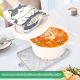 thumbnail image 3 of Yayeee Pot Holders Kitchen Heat Resistant with Pocket 7"x9.8" Cotton Oven Cooking Hot Pads, Black Cute Cat, 3 of 7