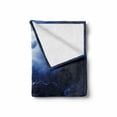thumbnail image 2 of Night Soft Flannel Fleece Blanket, Fantasy Moon and Clouds over Calm Water Seascape Dramatic Cloudy Dark Sky, Cozy Plush for Indoor and Outdoor Use, 50" x 70", Navy Blue White Black, by Ambesonne, 2 of 6